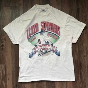 Vintage Lloyd Simmons Baseball Classic All Star‎ 1998 Hanes Beefy T Shirt